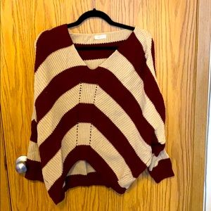 Striped knit sweater
